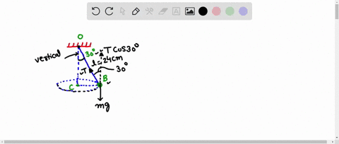 as-depicted-in-fig-9-5-a-ball-b-is-fastened-to-one-end-of-a-24-cm-string-and-the-other-end-is-held-f-21846