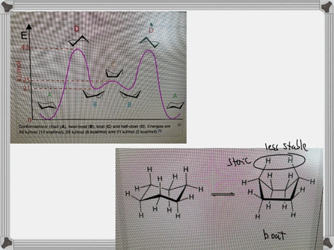 cyclohexane-can-adopt-a-chair-or-a-boat-conformation-explain-which-is-more-stable-the-chair-conformation-is-more-stable-the-boat-a-conformation-has-steric-strain-b-the-boat-conformation-is-more-stable