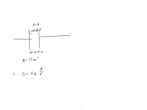 a-capacitor-consists-of-two-parallel-plates-each-with-an-area-of-170-cm2-separated-by-a-distance-of-0150-cm-the-material-that-fills-the-volume-between-the-plates-has-a-dielectric-constant-of-05705