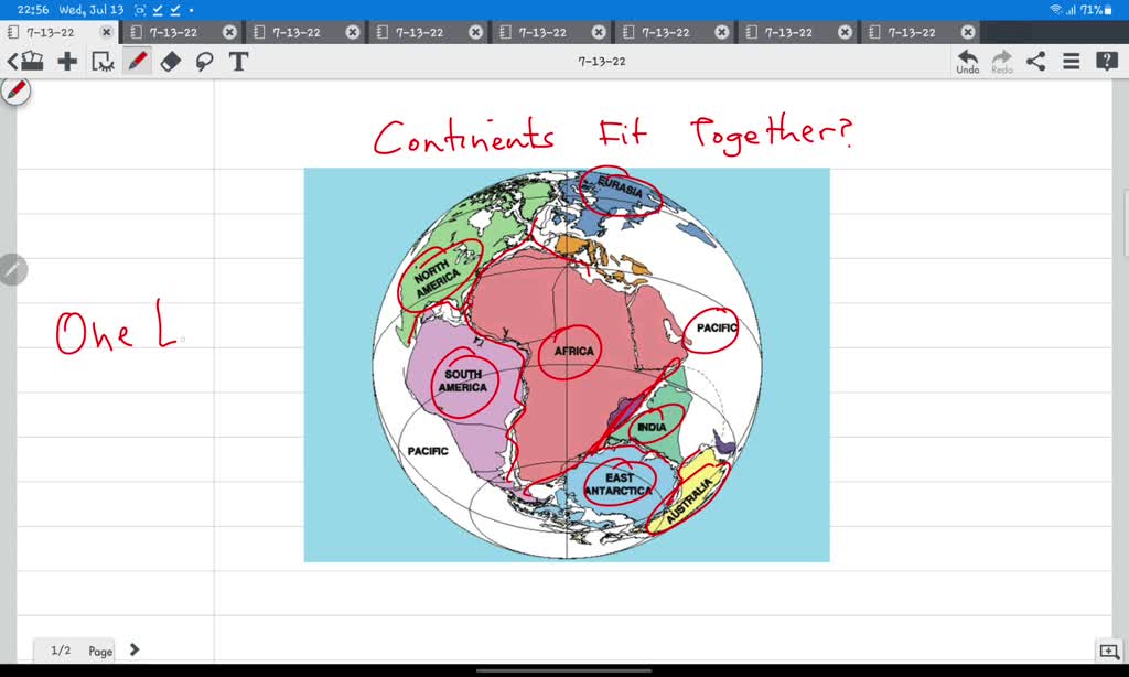 SOLVED Millions of years ago, all the continents were joined together
