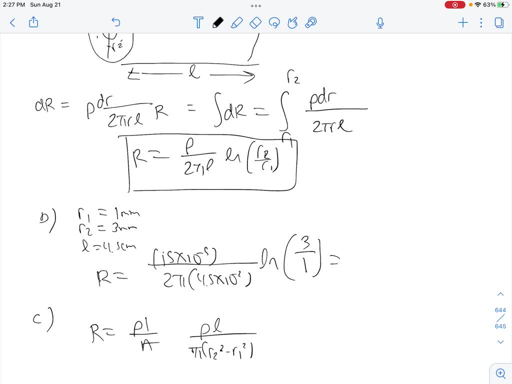 SOLVED A cylindrical resistor element on a circuit board dissipates 0.