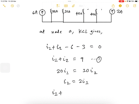 34given-the-circuit-in-fig353calculate-the-currents-ithrough-i4-i-6a-20-10-40-40-figure353-forprob34-03377