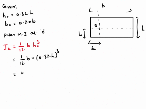 determine-the-moments-of-inertia-of-the-rectangular-area-about-the-x-and-y-axes-and-find-the-polar-moment-of-inertia-about-point-o-assumeho032hbo020b-answers-i-bh3-hb3-bh3-i-hb3-55306