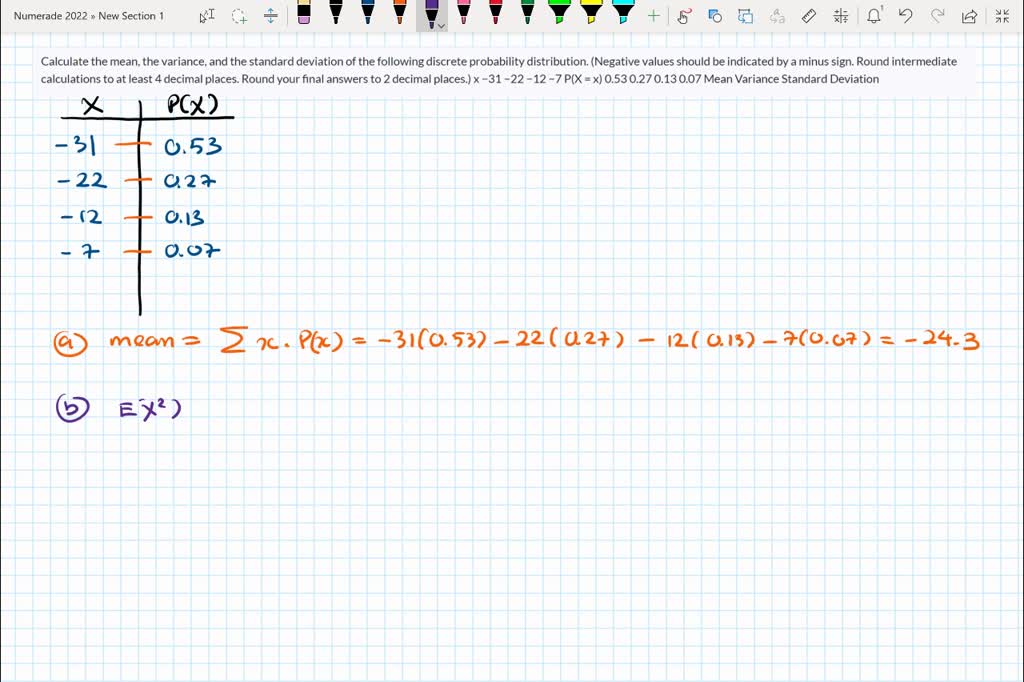 solved-calculate-the-mean-the-variance-and-the-standard-deviation-of