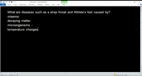 what-are-diseases-such-as-a-strep-throat-and-athletes-foot-caused-by-miasma-decaying-matter-microorganisms-temperature-changes-69593