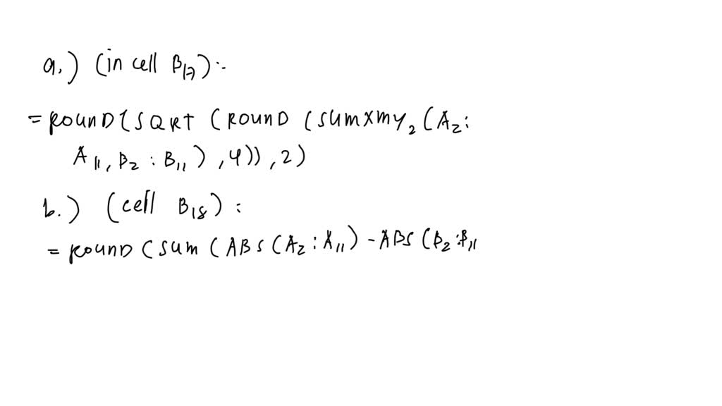 SOLVED: a. Using the original values, compute the Euclidean distance ...