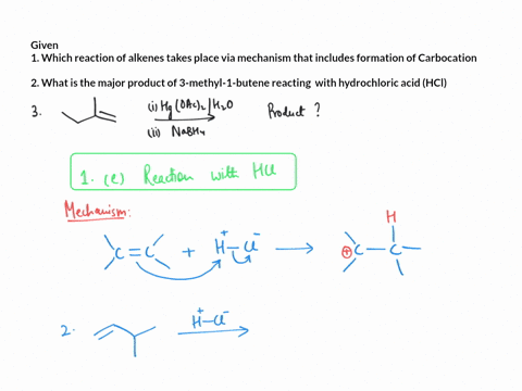 13-which-one-of-the-following-reactions-of-alkenes-takes-place-via-a-mechanism-that-includes-formation-of-a-carbocation-intermediate-a-hydroboration-oxidation-b-hydrogenation-c-oxymercuratio-80453