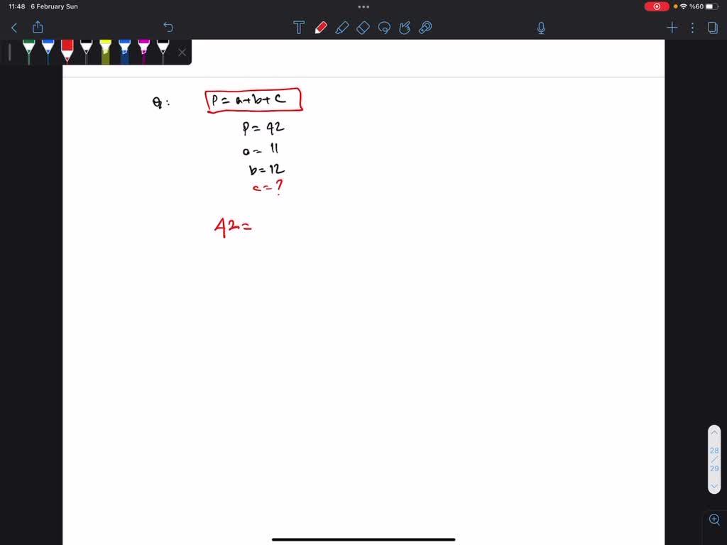 SOLVED Substitute the given value into the given formula and