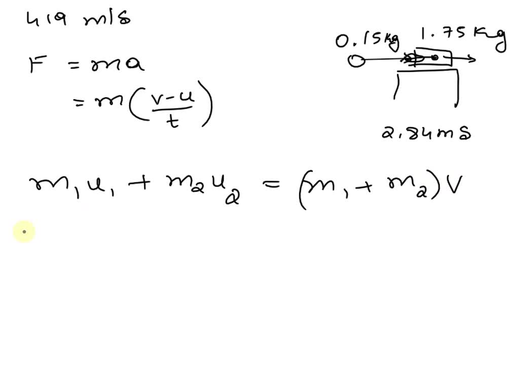 SOLVED: The figure shows a bullet with mass of 0.15 kg moving ...