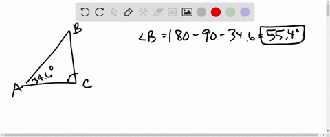 solve-the-right-triangle-shown-in-the-figure-to-the-right-round-lengths-to-two-decimal-places-and-express-angles-to-the-nearest-tenth-of-a-degree-a346-b-46-round-to-the-nearest-tenth-as-need-59985