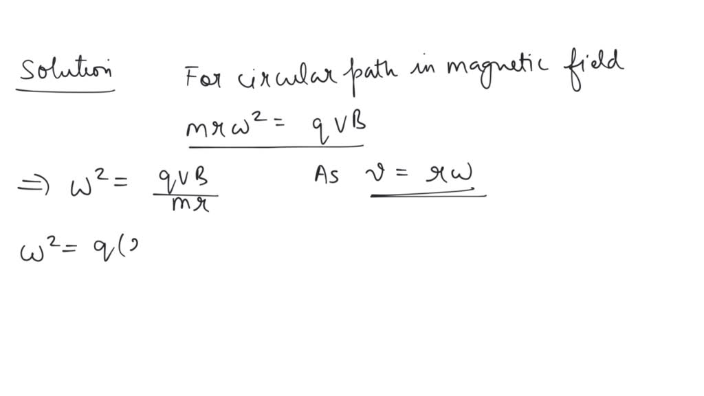 A Charged Particle Of Charge Q And Mass M Enters Perpendicularly In A ...