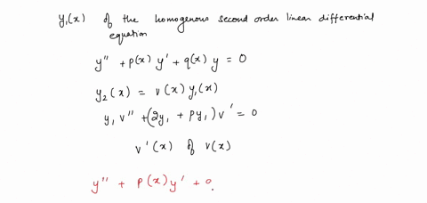 Given second order linear homogeneous differential equation...