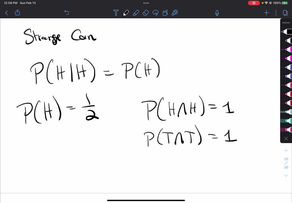 SOLVED Exercise Independence of two events Bookmark this page