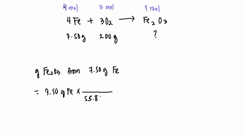consider-the-following-reaction-4fe-302-2fe2o3-750g-of-fe-is-reacted-with-200g-of-o2-what-is-the-mass-in-g-of-fe2o3-formed-hint-find-limiting-reagent-08288