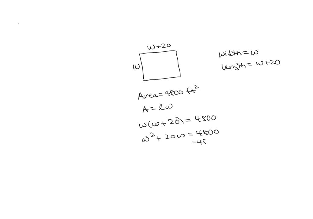 SOLVED: Text: A rectangular garden is 10 ft longer than it is wide. Its ...