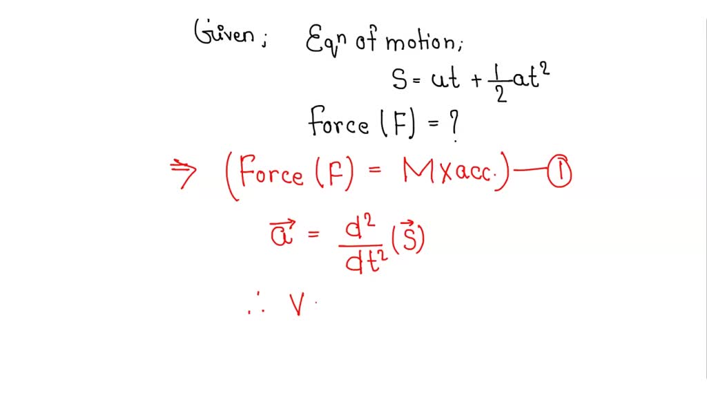 SOLVED: The motion of a body of mass M is described by the equation: S ...