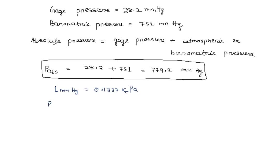 SOLVED The Pressure Gage Of Vacuum Oven Reads Hg Vacuum 58 OFF