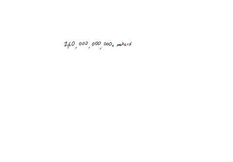 Write the numeral in the sentence in scientific notation. The distance ...