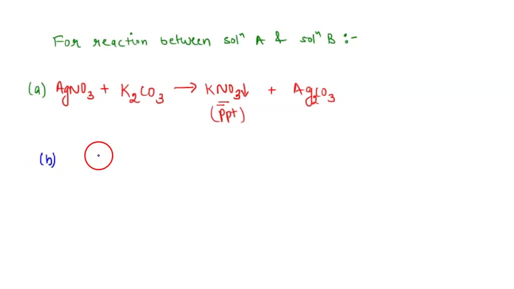 SOLVED Does a empirical formula of precipitate precipitate form when A
