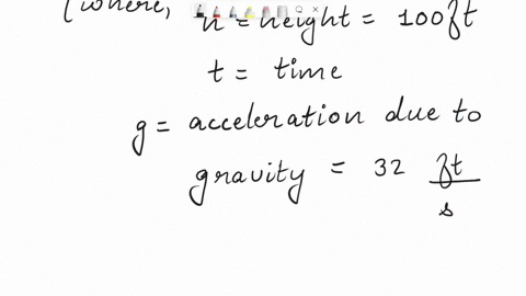 an-object-of-mass-2-lb-is-dropped-from-height-of-100-ft-above-the-ground-calculate-the-velocity-of-the-object-when-hitting-the-ground-it-is-assumed-that-the-air-resistance-is-proportional-to-58735