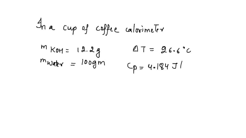 SOLVED In a coffeecup calorimeter, 11.0g sample of solid CaCℓ2 is