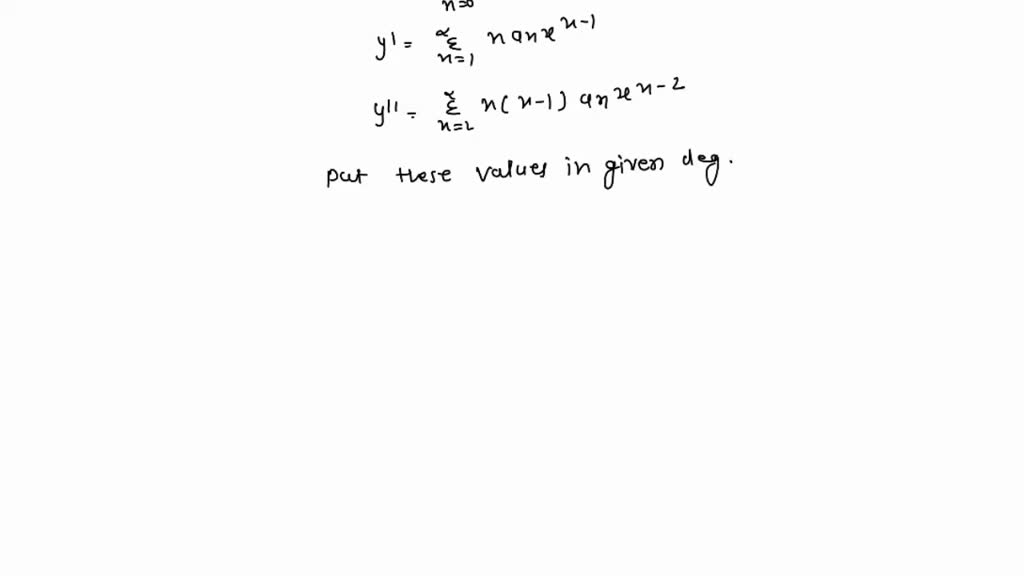 SOLVED: Use power series to solve the initial-value problem y