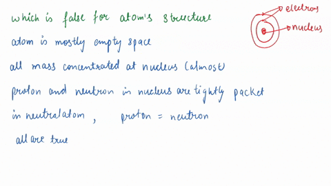 which-one-of-the-following-statements-about-atomic-structure-is-false-an-atom-is-mostly-empty-space-a-almost-all-of-the-mass-of-the-atom-is-concentrated-in-the-nucleus-the-protons-and-neutro-65522