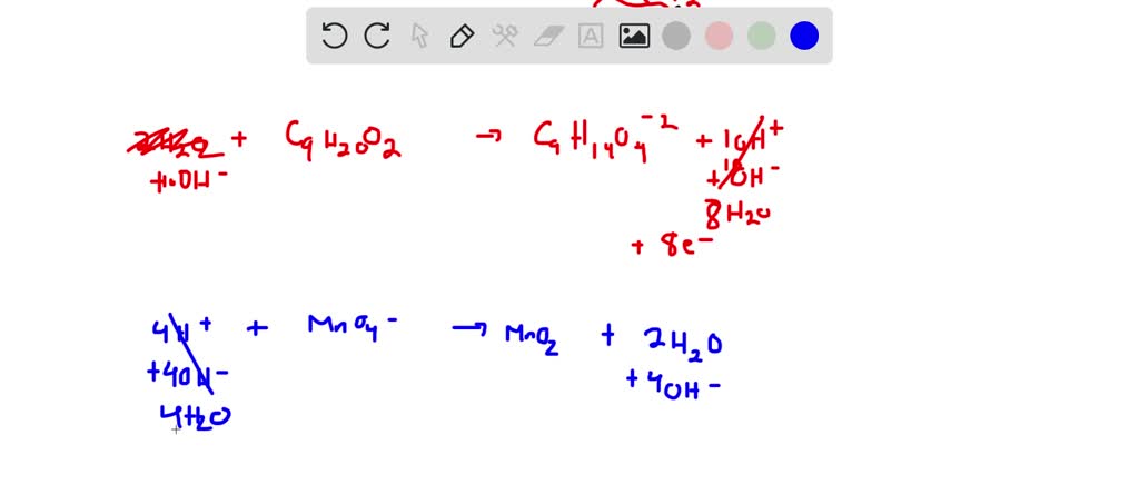 SOLVED: Balance the following reaction in KOH. What are the ...