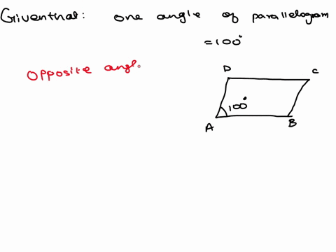 one-angle-of-a-parallelogram-measures-100-what-are-the-measures-of-the-other-three-angles-in-the-parallelogram-87611