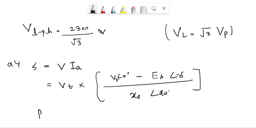 SOLVED: A three-phase, 250 hp, 2300 V, 60 Hz, Y-connected nonsalient ...