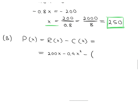 point-the-total-revenue-and-total-cost-functions-for-the-production-and-sale-f-x-tvs-are-given-as-rx-200x-04x-and-3170-17x-a-find-the-value-of-x-where-the-graph-of-rx-has-a-horizontal-tangen-71566