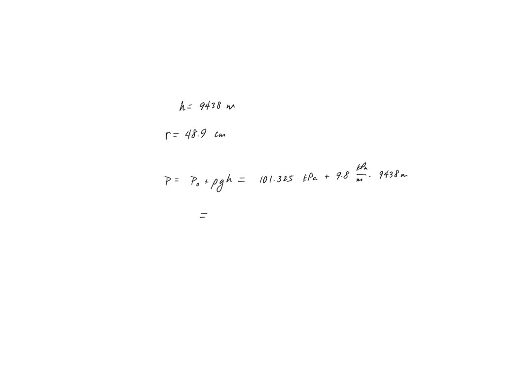 SOLVED What total force does the absolute pressure of sea water at a