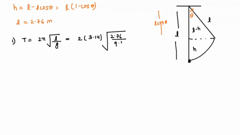 a-simple-pendulum-with-mass-m-14-kg-and-length-l-276-m-hangs-from-the-ceiling-it-is-pulled-back-to-an-small-angle-of-82-from-the-vertical-and-released-at-t-0-what-is-the-period-of-oscillatio-18475