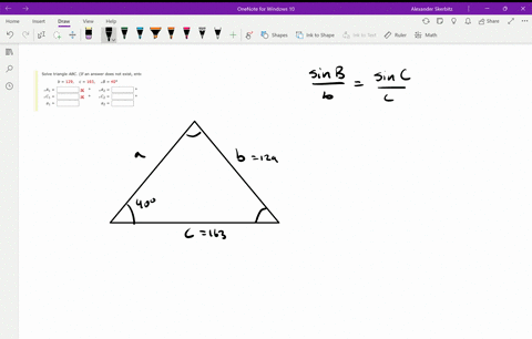 solve-triangle-abc-if-an-answer-does-not-exist-enter-dne-round-your-answers-to-one-decimal-place-below-enter-your-answers-so-that-a1is-smaller-than-a2
