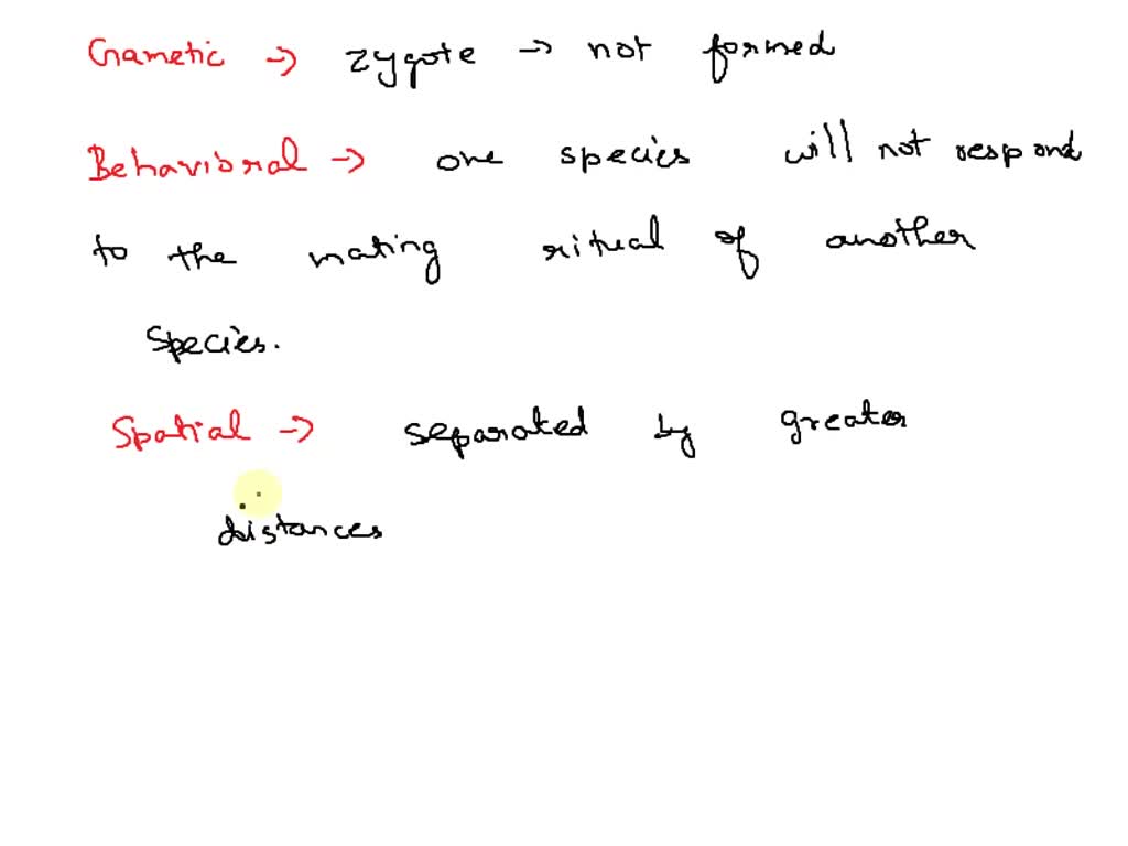 SOLVED 1) Two species of plants that do not crosspollinate because they flower at different