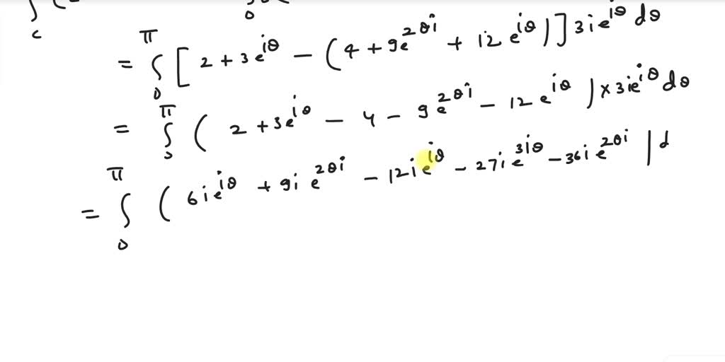 Evaluate (z 2 )dz, where C is the upper half of the circle z 2/ =3
