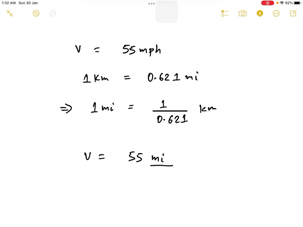 1 km to discount mph