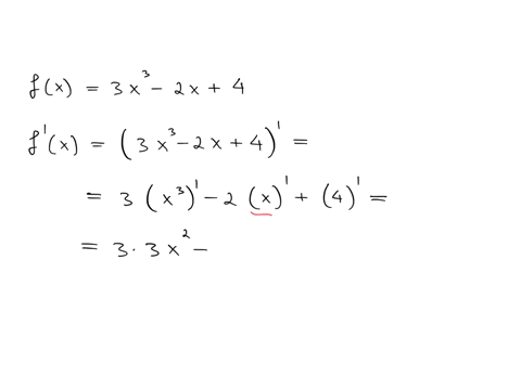 find-the-first-and-second-derivatives-of-fx3x3-2x4
