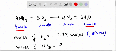 4-nh3-3-o2-2-n2-6-h2o-how-many-moles-of-nh3-are-needed-to-produce-799-moles-of-h2o-according-to-this-balanced-chemical-equation-02562