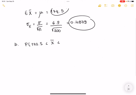 1-the-heights-of-1000-students-are-approximately-normally-distributed-with-a-mean-of-1745-cm-and-a-standard-deviation-of-69-cm-suppose-200-random-samples-of-size-25-are-drawn-from-this-popul-37312