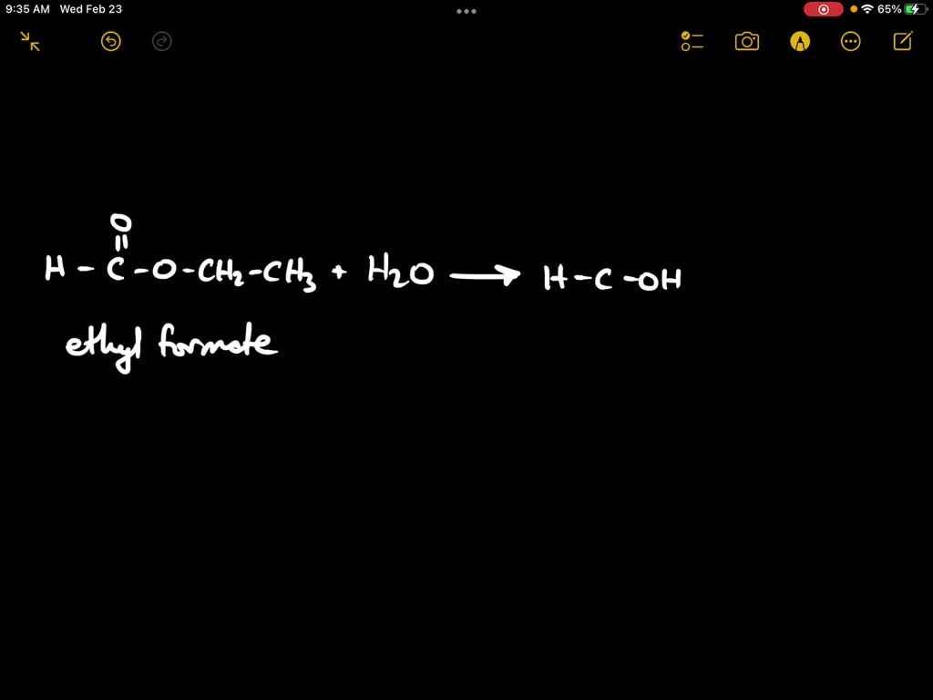 Which of the following is the reaction for the acid hydrolysis of ethyl ...