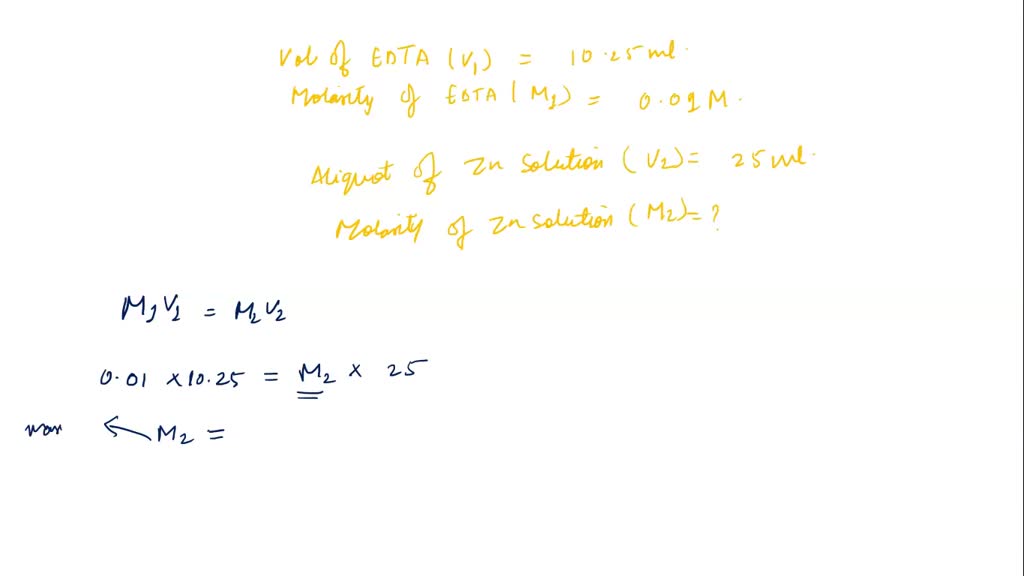 SOLVED Complexometric Titrations The Zn in a 0.7457g sample of foot