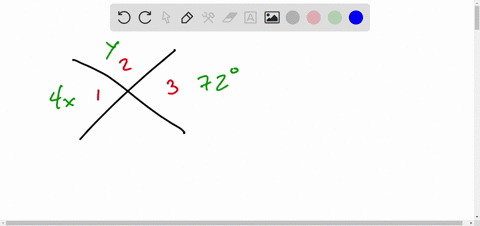 in-the-figure-below-the-measure-of-angle1-4x-the-measure-of-angle2-y-and-the-measure-of-angle3-72-find-the-value-of-each-variable-a-line-that-rises-from-left-to-right-intersects-a-line-that-57378