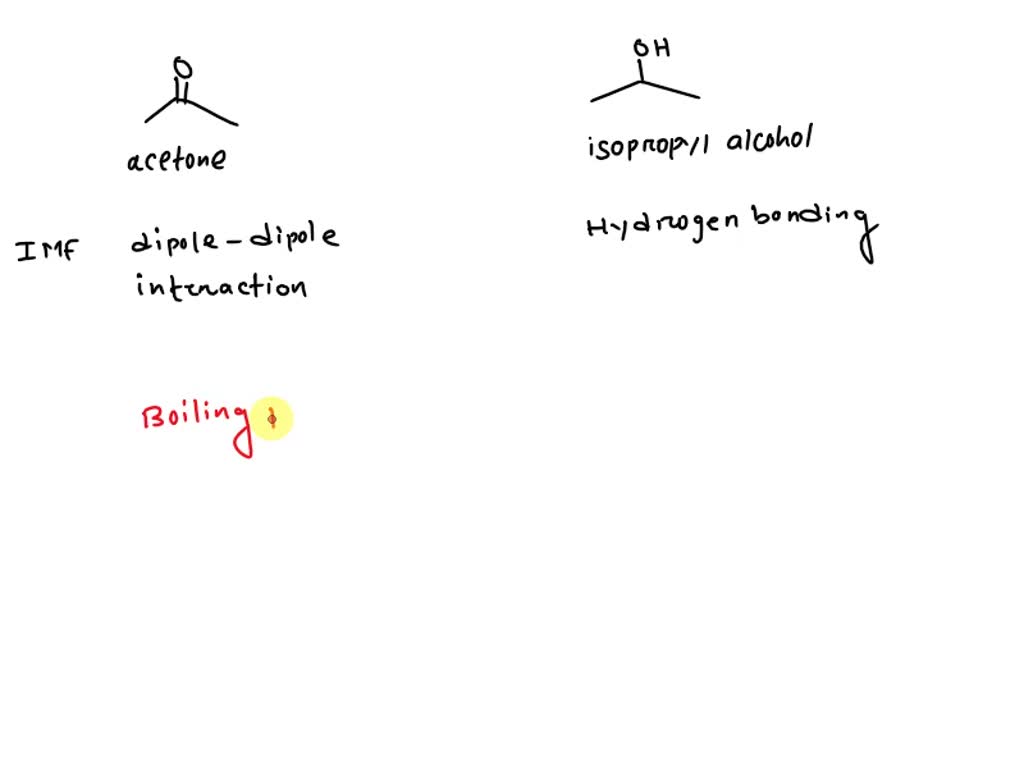 SOLVED Write structures for acetone and isopropyl alcohol. What is the