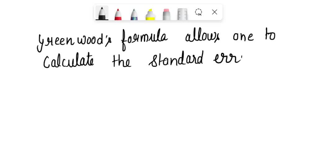 SOLVED 7. True or False? Greenwood’s formula allows one to calculate