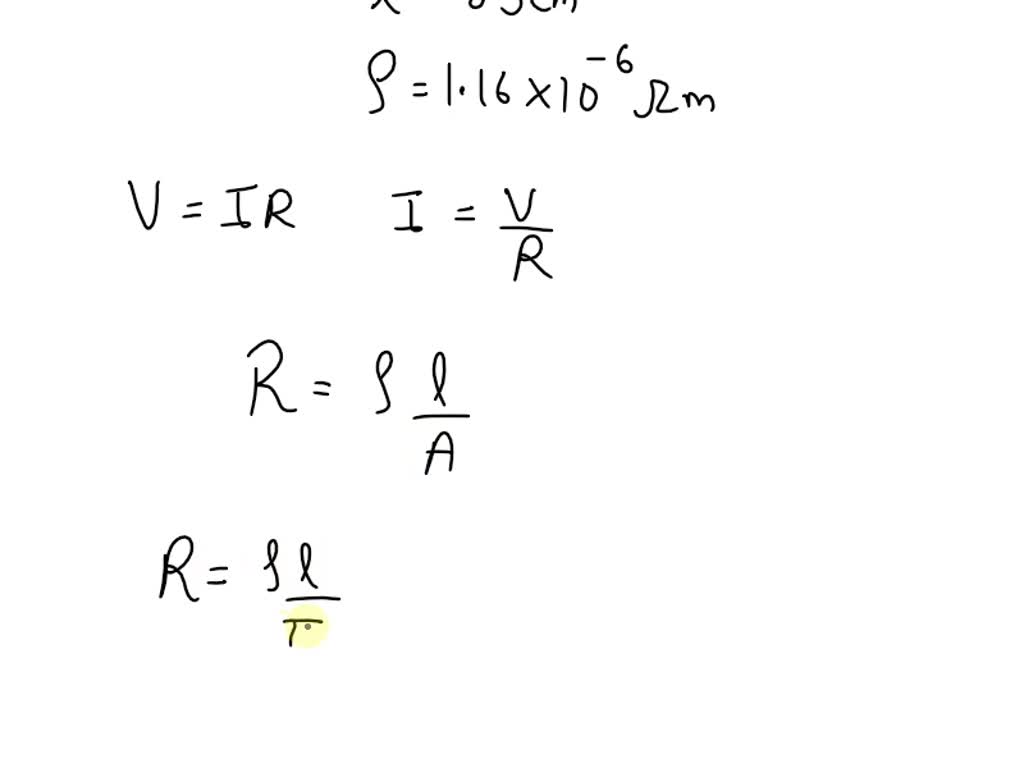 SOLVED: A 5.0 V potential difference is applied between the ends of a 0 ...