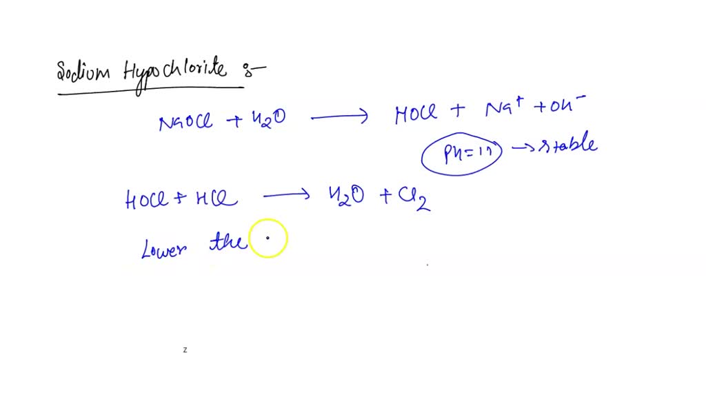 SOLVED Problem Za (Je) Sodium hypochlorite (UbOcu the active