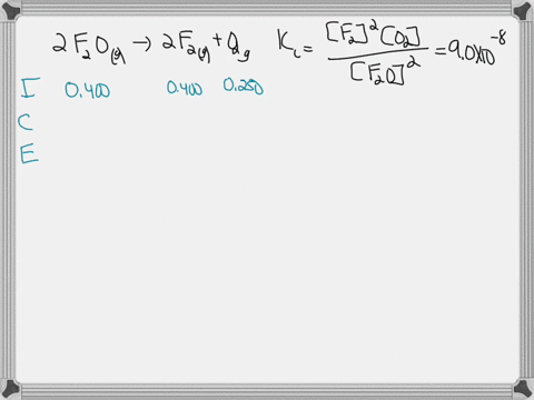 at-a-particular-temperature-kc-9oxlo-8-for-the-reaction-5-2fzog-2fzg-ozg-the-initial-concentrations-are-fz0-fz-0400-mand-0-0250-m-all-species-when-equilibrium-is-reached-calculate-the-concen-11727