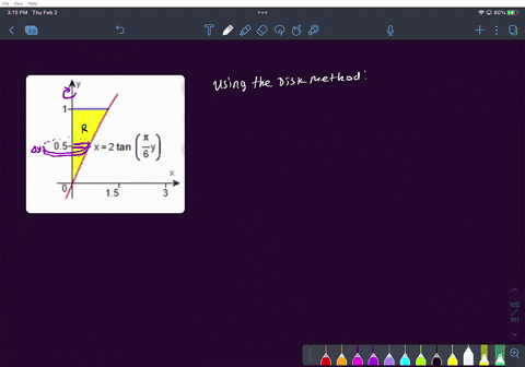 find-the-volume-of-the-solid-generated-by-revolving-the-shaded-region-about-the-y-axis_-x2tan-the-volume-of-the-solid-generated-by-revolving-the-shaded-region-about-the-y-axis-is-type-an-exa-19914