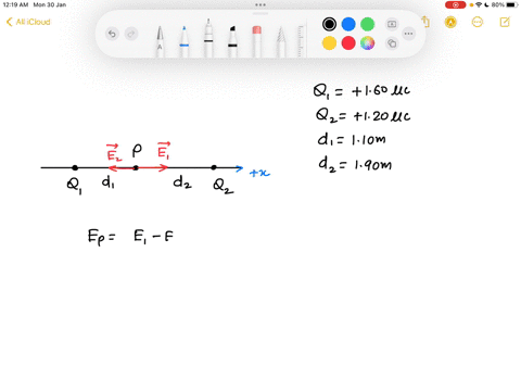the-figure-shows-two-point-charges_-calculate-the-magnitude-of-the-electric-field-at-point-p-use-the-following-data-q1-160-pc-q2-120-pc-d1-110-m-d2-190-m_-q-p-q2-1188-nc-sudmit-ans-em-incorr-18352